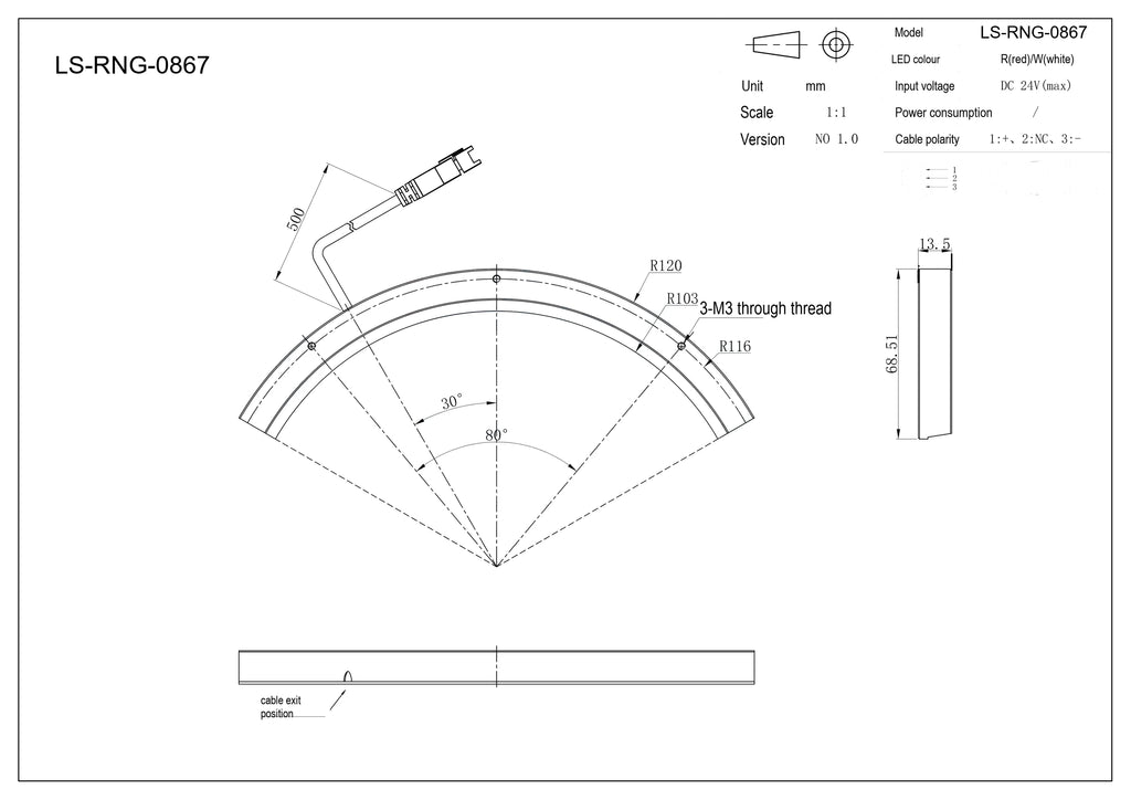 LS-RNG-0867 dimensions (mm)