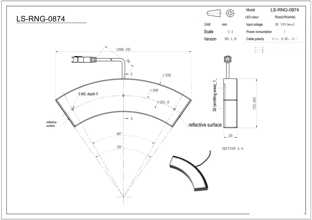 LS-RNG-0874 dimensions (mm)