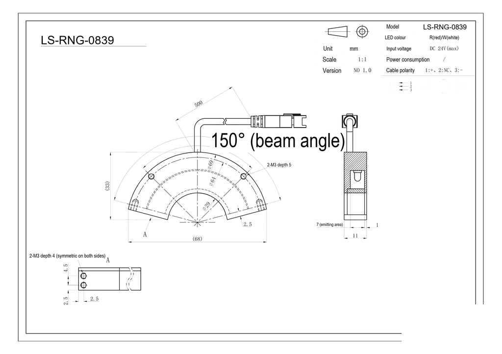 LS-RNG-0839 dimensions (mm)