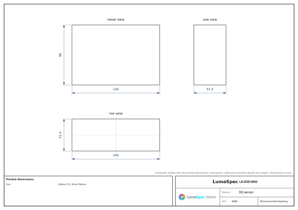 LS-S3D-0002 dimensions (mm)