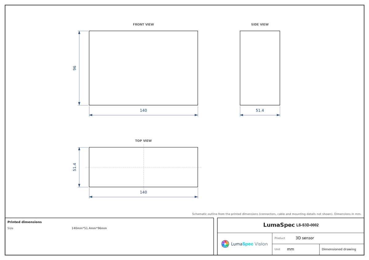 LS-S3D-0002 dimensions (mm)