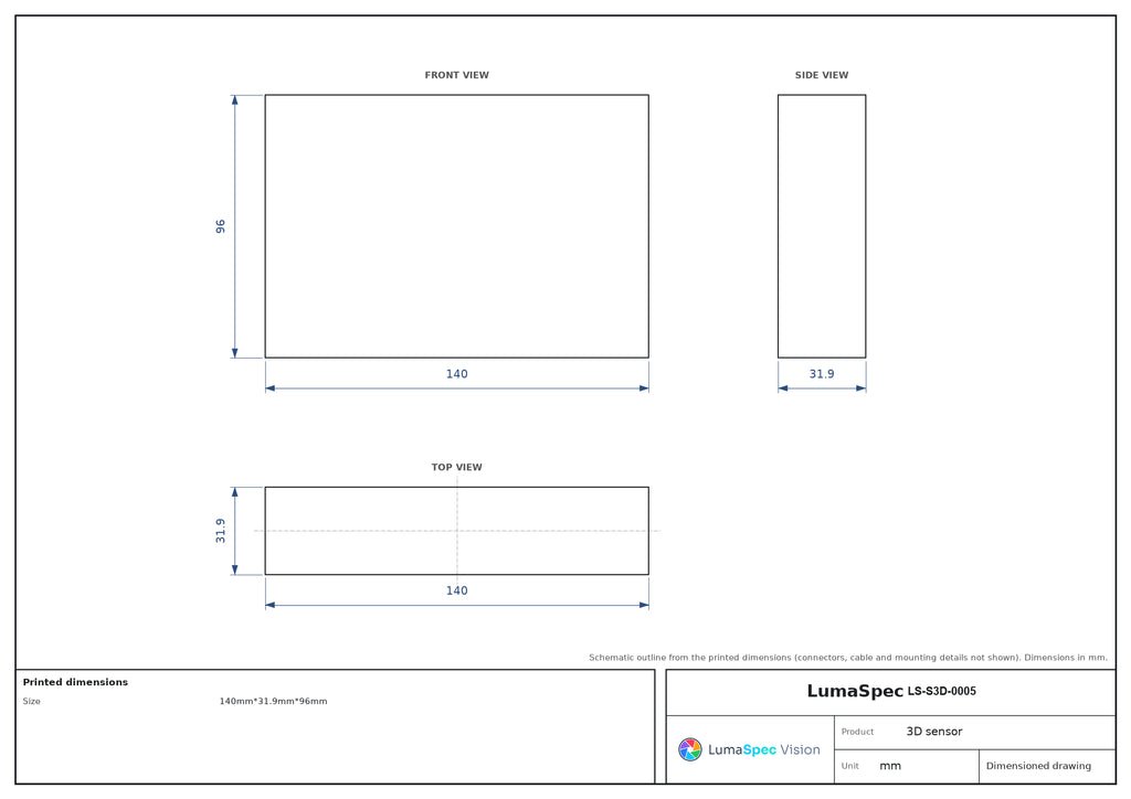 LS-S3D-0005 dimensions (mm)