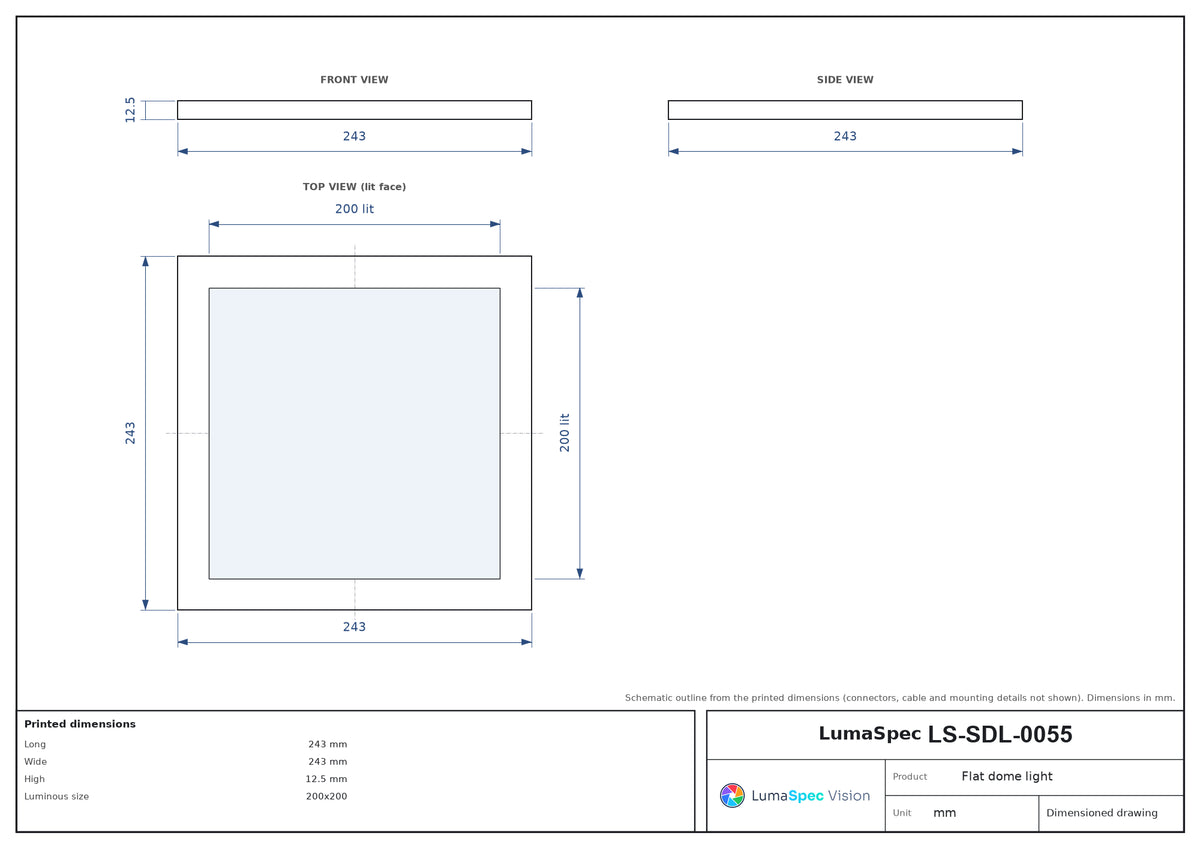 LS-SDL-0055 dimensions (mm)