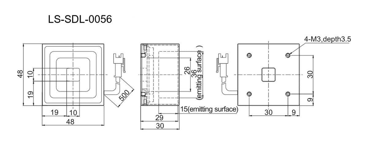 LS-SDL-0056 dimensions (mm)