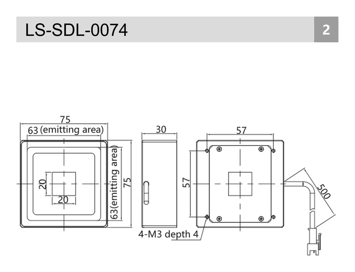LS-SDL-0074 dimensions (mm)