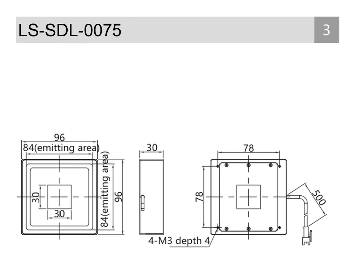 LS-SDL-0075 dimensions (mm)