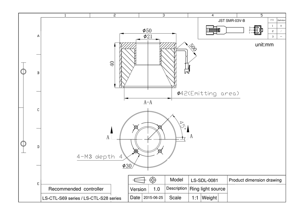 LS-SDL-0081 dimensions (mm)