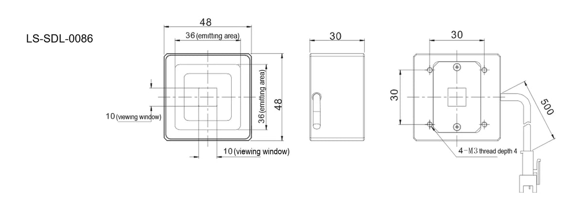 LS-SDL-0086 dimensions (mm)