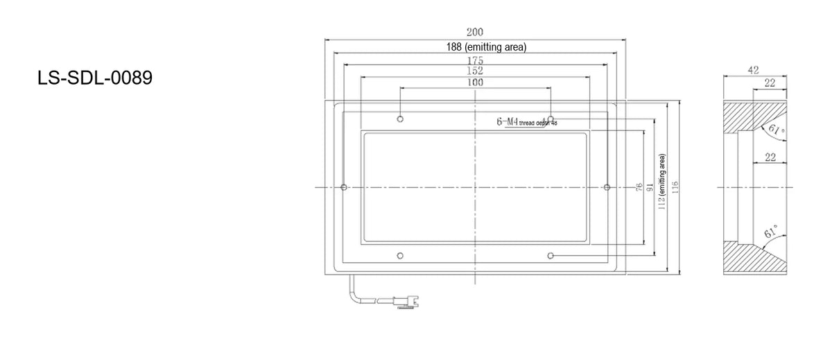 LS-SDL-0089 dimensions (mm)