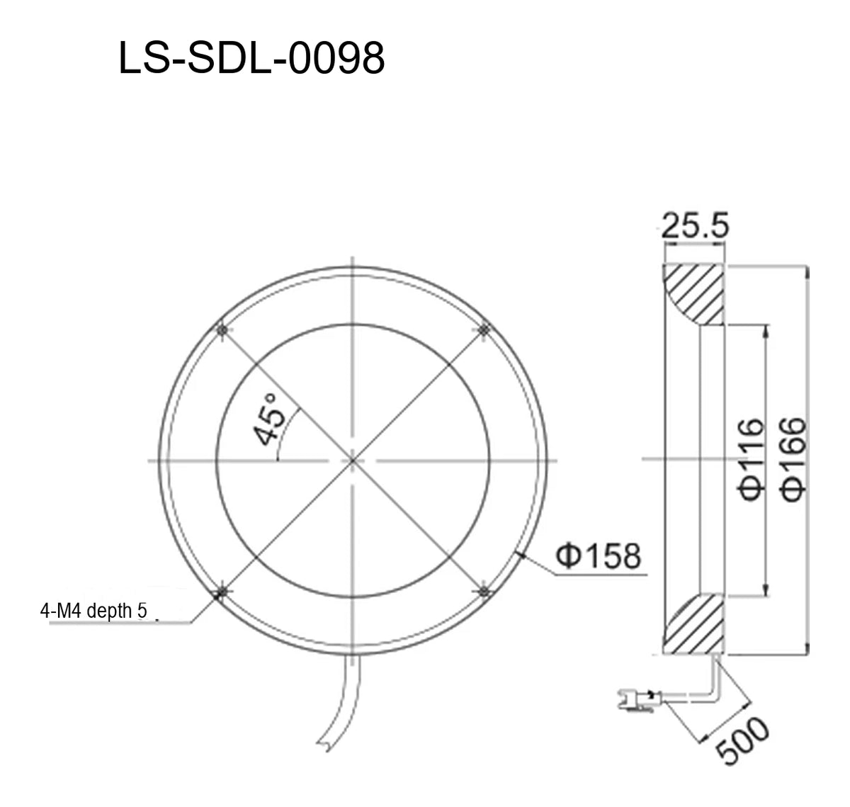 LS-SDL-0098 dimensions (mm)