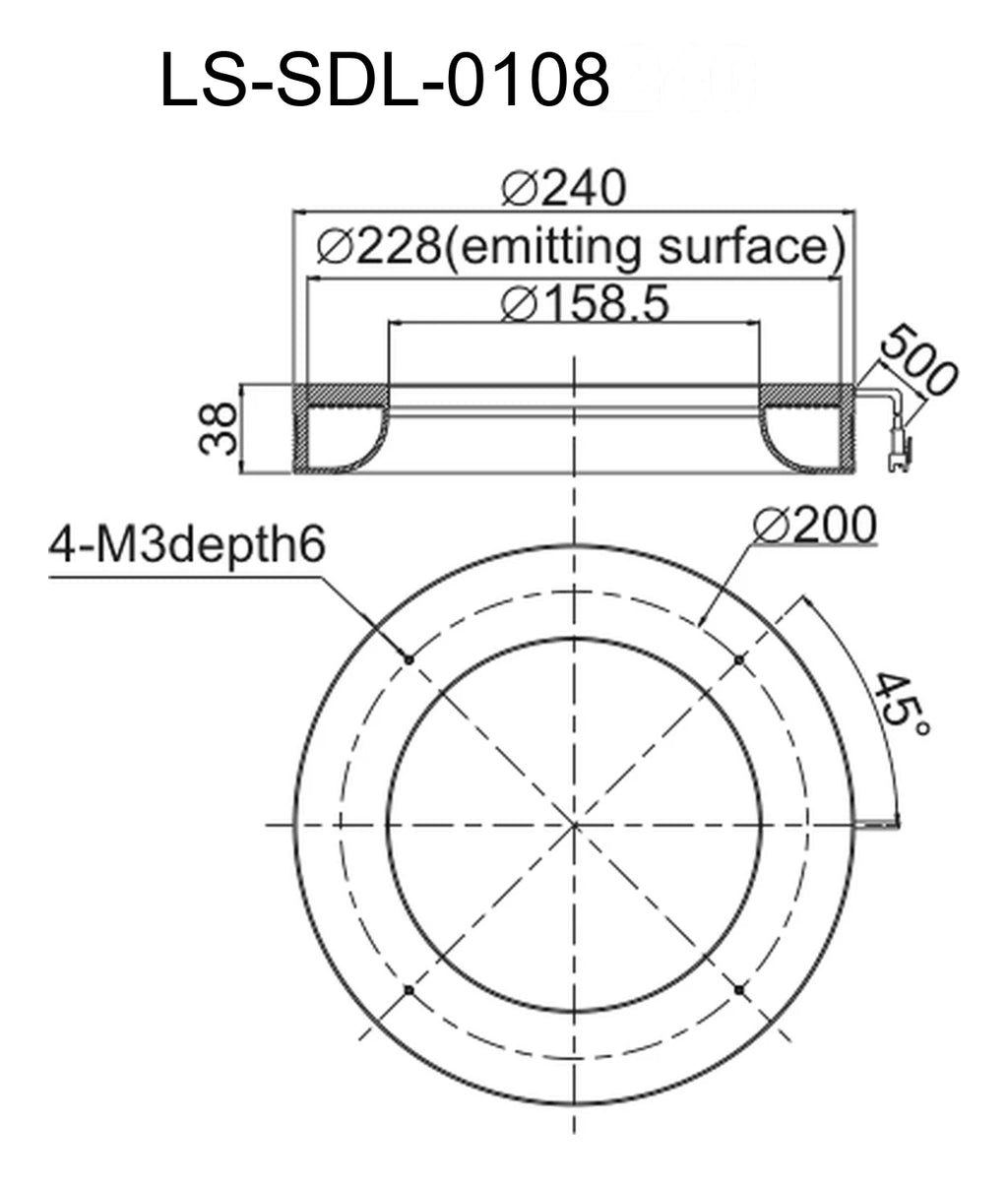LS-SDL-0108 dimensions (mm)