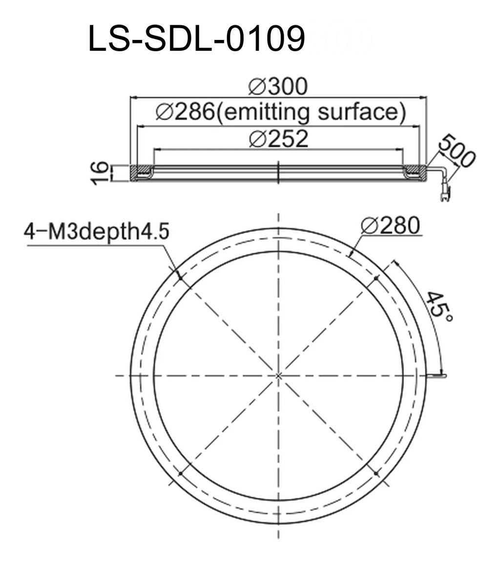 LS-SDL-0109 dimensions (mm)