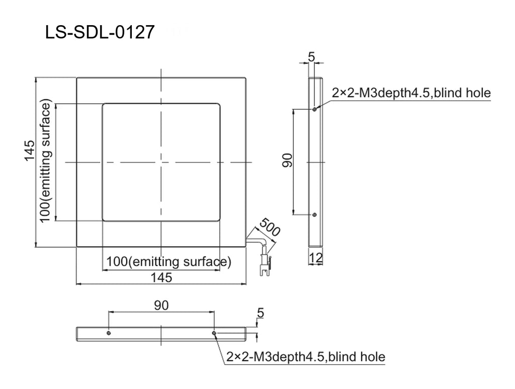 LS-SDL-0127 dimensions (mm)