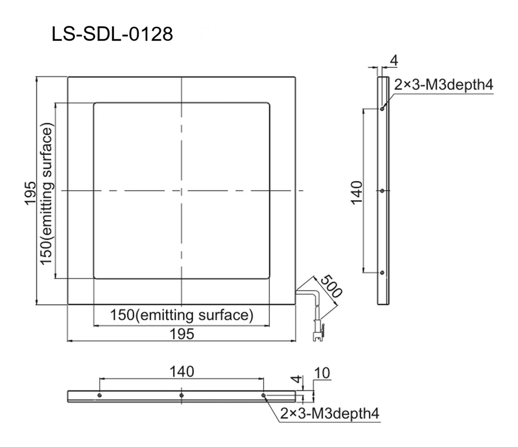 LS-SDL-0128 dimensions (mm)