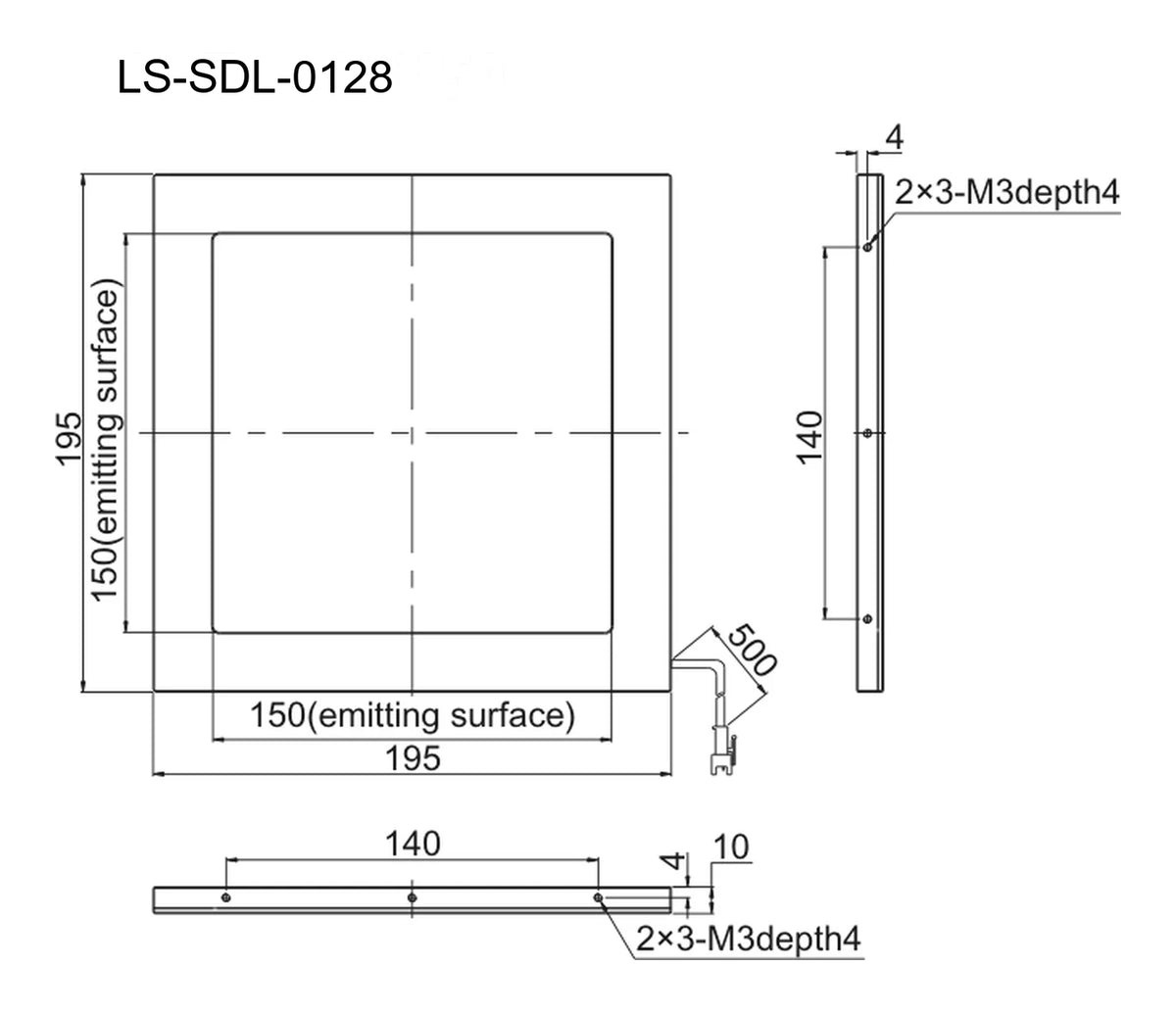 LS-SDL-0128 dimensions (mm)
