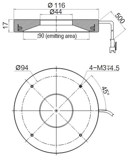 LS-SDL-0129 dimensions (mm)