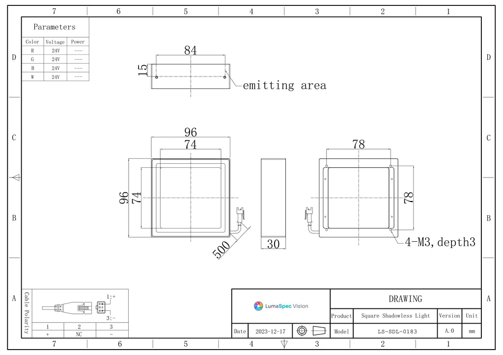 LS-SDL-0183 dimensions (mm)