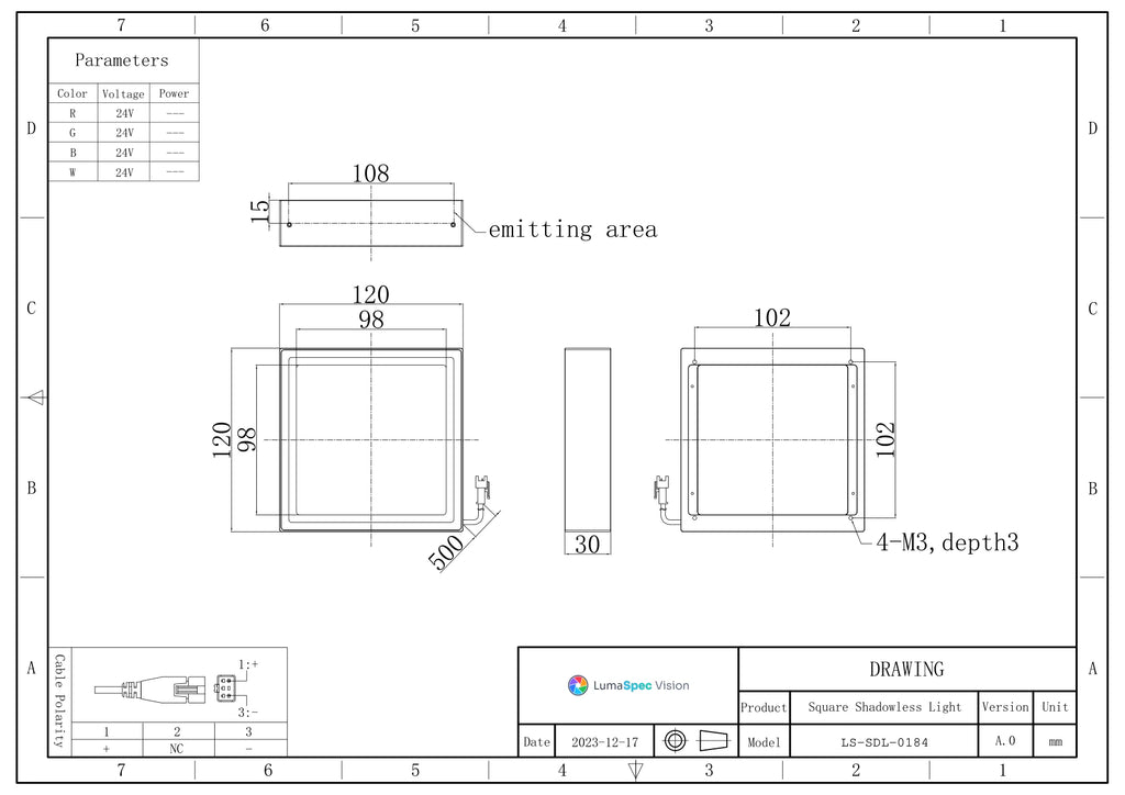 LS-SDL-0184 dimensions (mm)