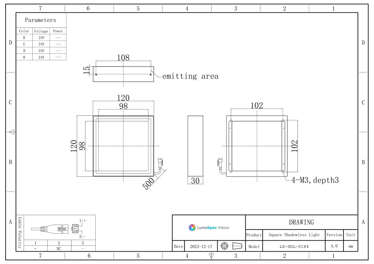 LS-SDL-0184 dimensions (mm)