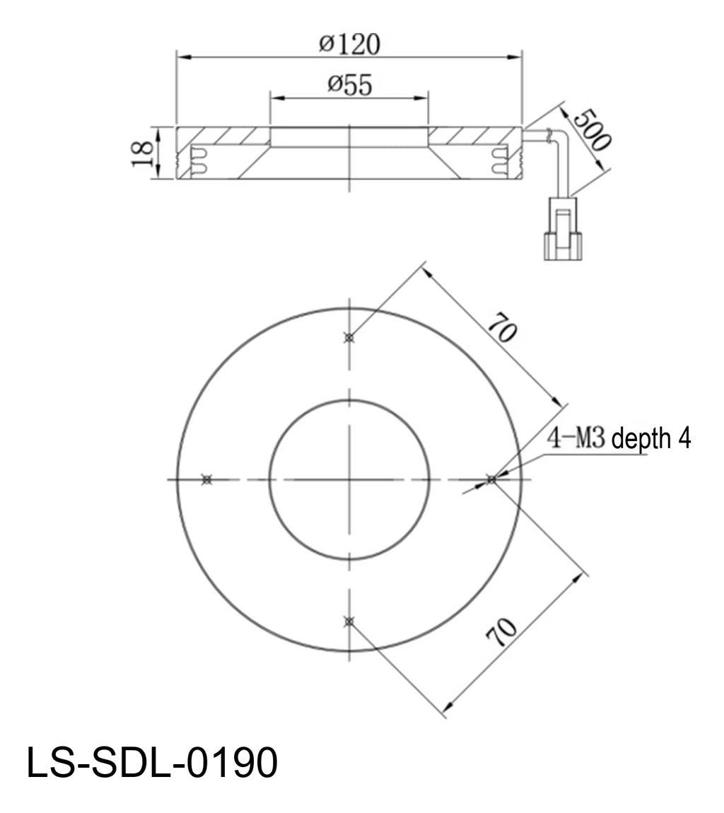 LS-SDL-0190 dimensions (mm)