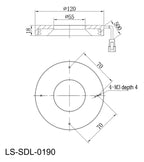 LS-SDL-0190 dimensions (mm)