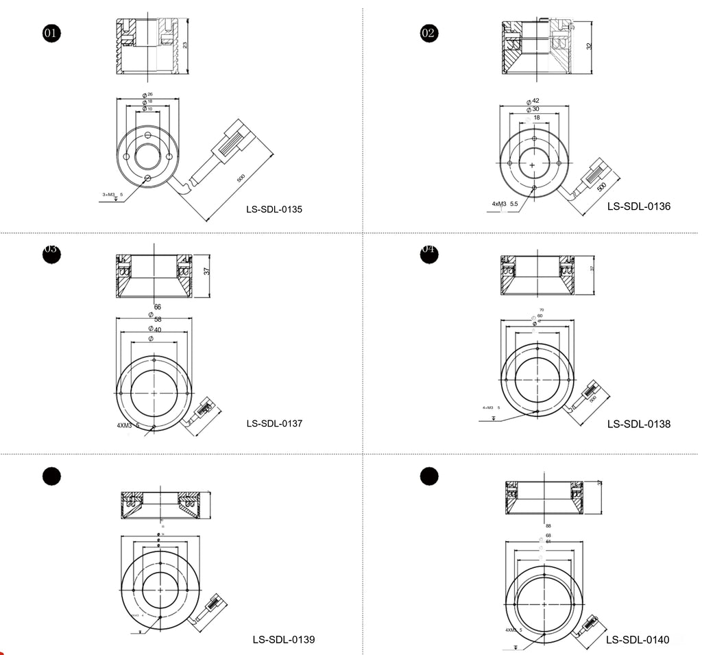 LS-SDL-0135 dimensions (mm)