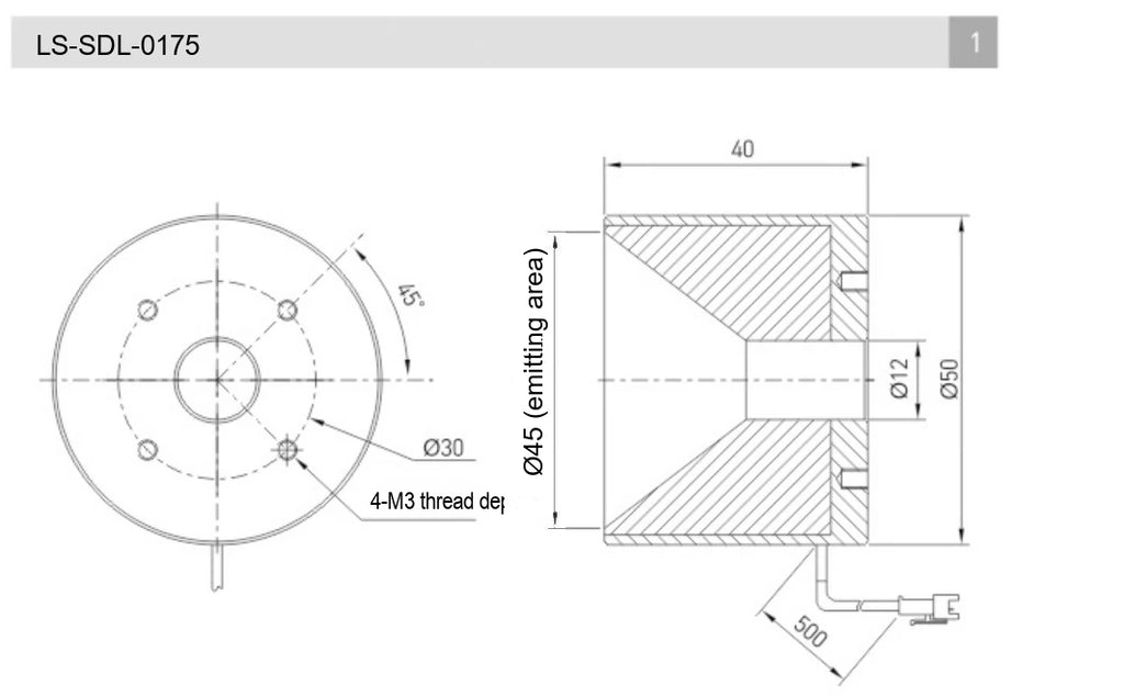 LS-SDL-0175 dimensions (mm)