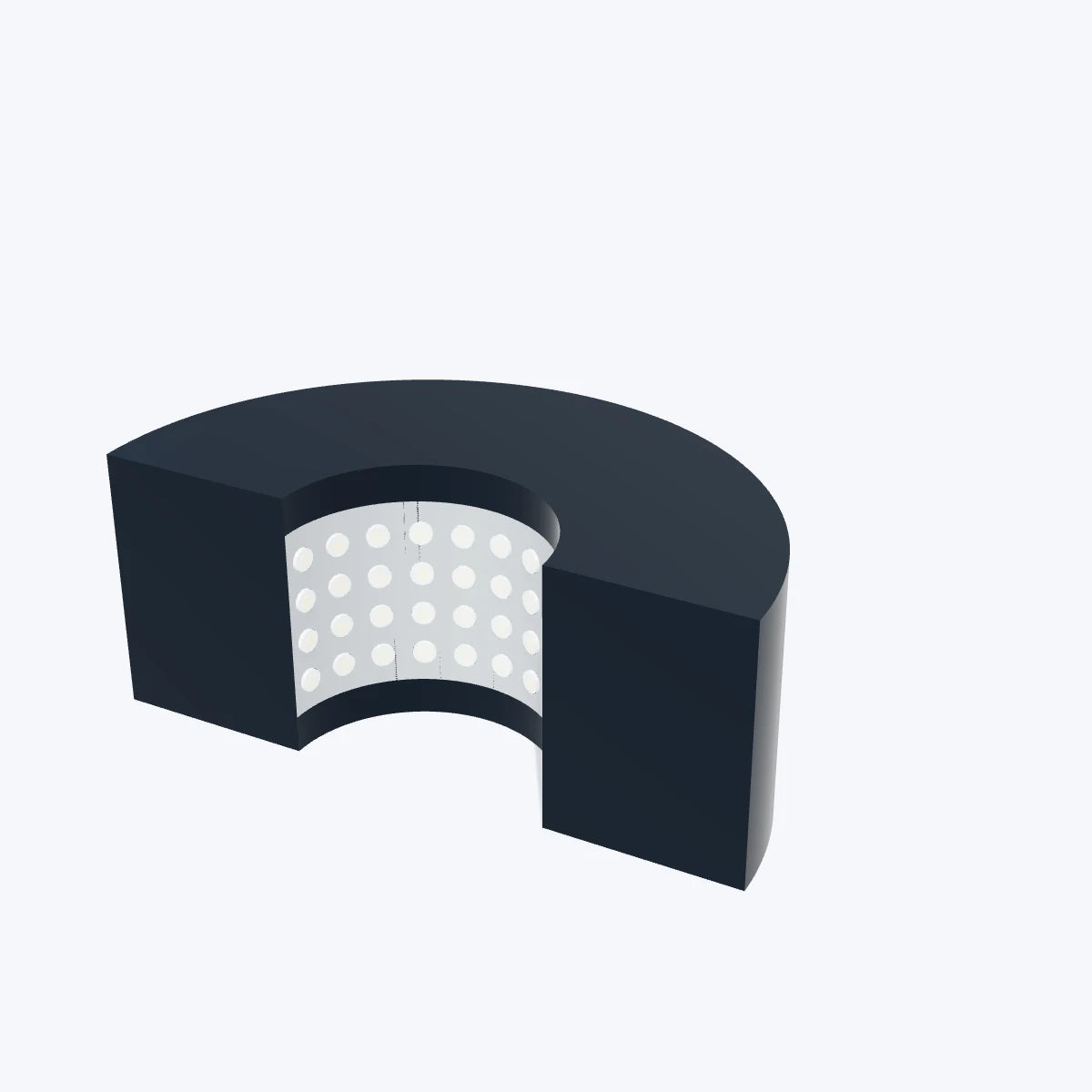 LS-RNG-0836 — Ring lights. Dimension-based illustration; details and finish are representative.