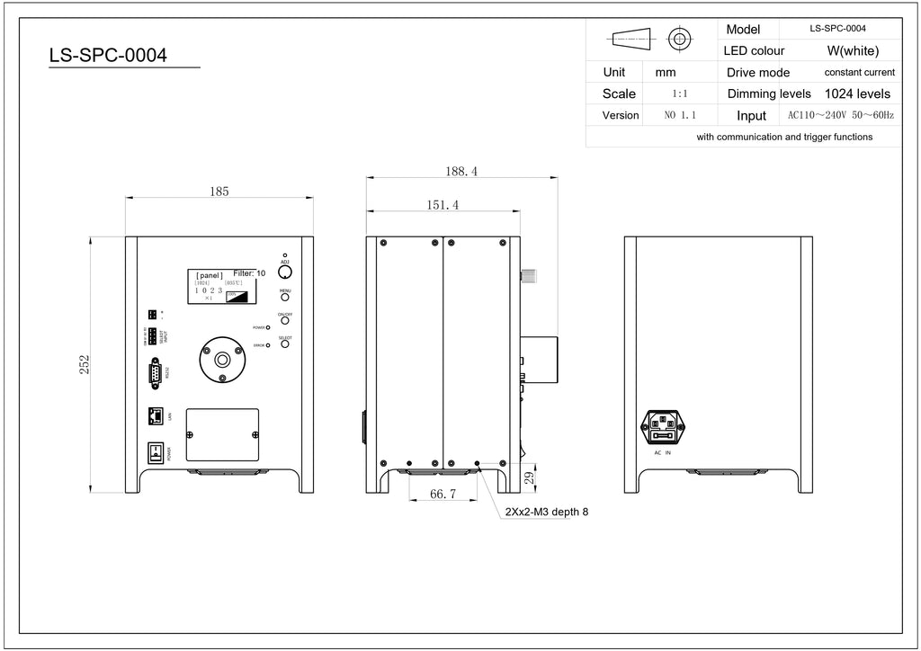 LS-SPC-0004 dimensions (mm)