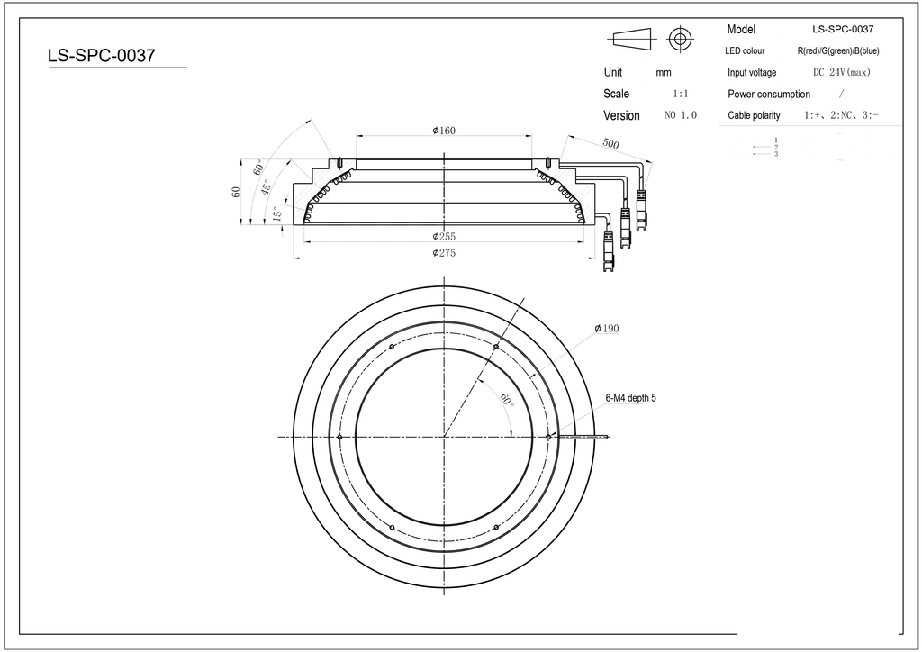 LS-SPC-0037 dimensions (mm)