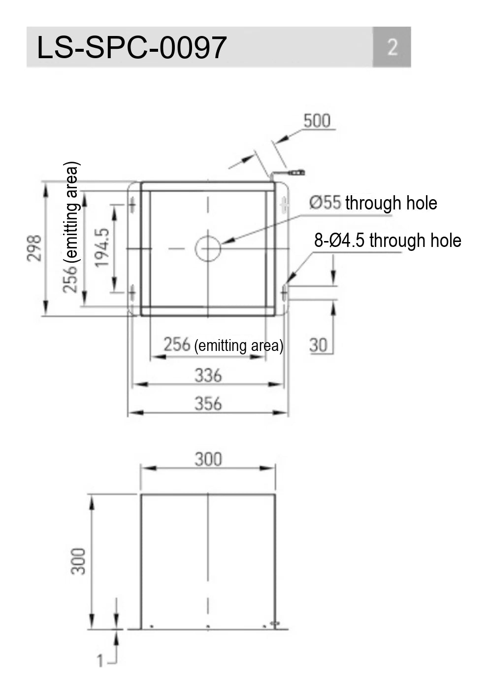 LS-SPC-0097 dimensions (mm)