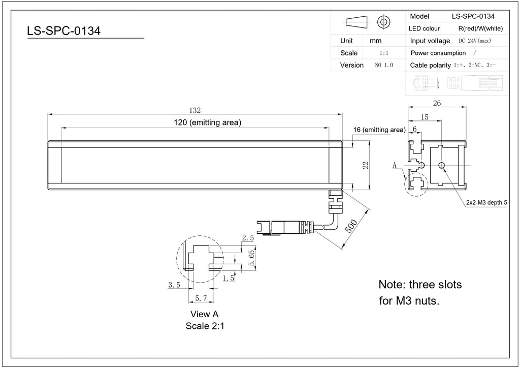 LS-SPC-0134 dimensions (mm)
