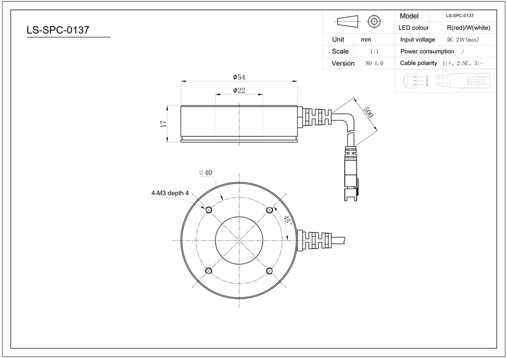 LS-SPC-0137 dimensions (mm)