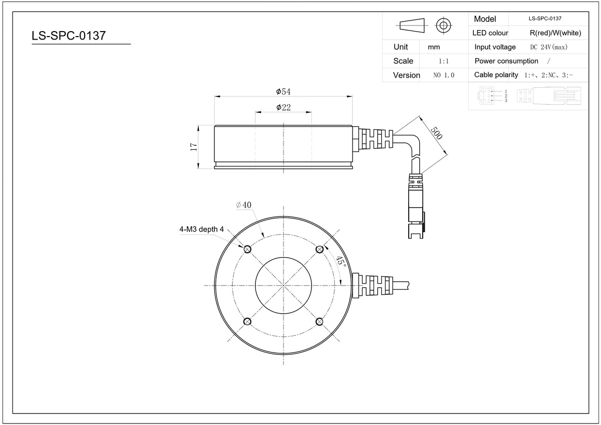 LS-SPC-0137 dimensions (mm)