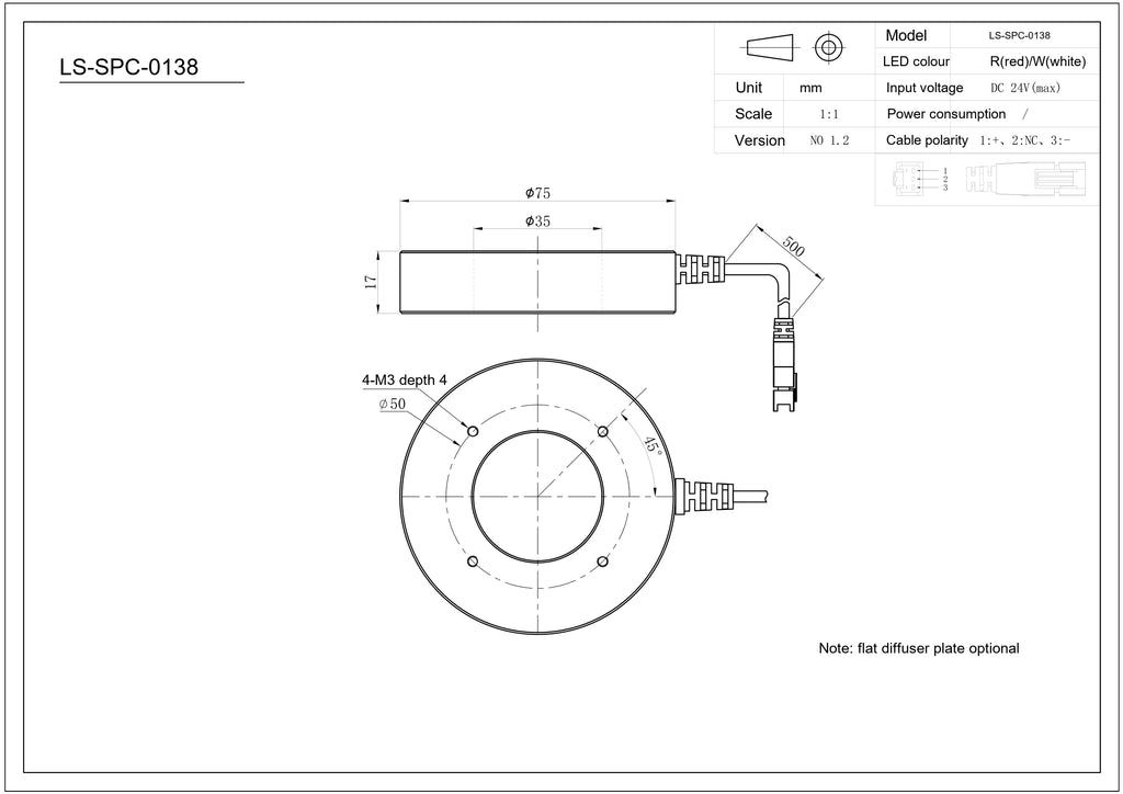 LS-SPC-0138 dimensions (mm)