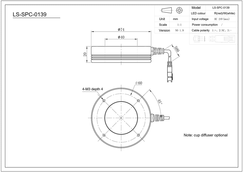 LS-SPC-0139 dimensions (mm)