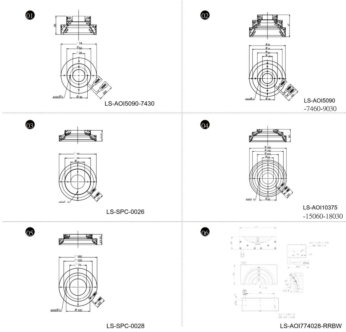 LS-SPC-0024 dimensions (mm)