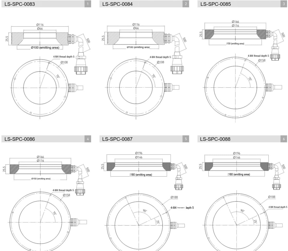 LS-SPC-0087 dimensions (mm)