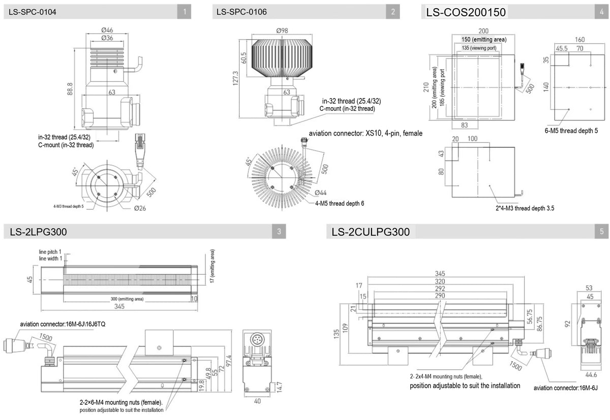 LS-SPC-0104 dimensions (mm)