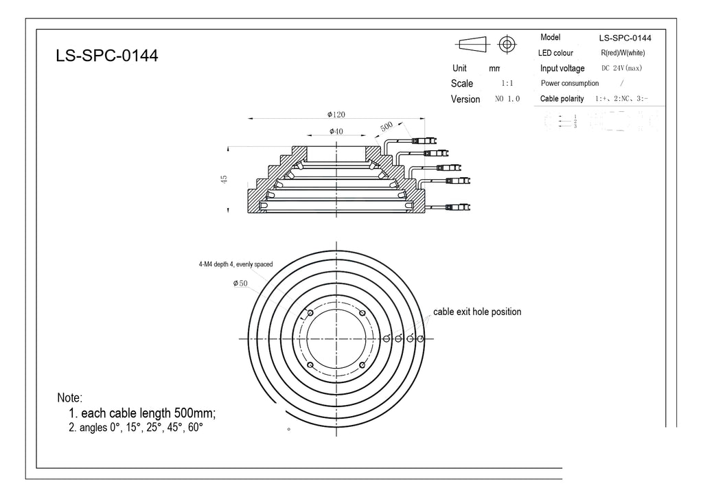 LS-SPC-0144 dimensions (mm)