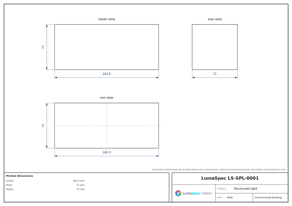 LS-SPL-0001 dimensions (mm)
