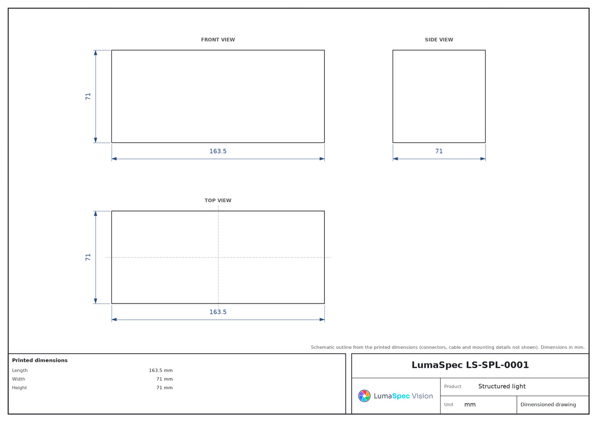 LS-SPL-0001 dimensions (mm)
