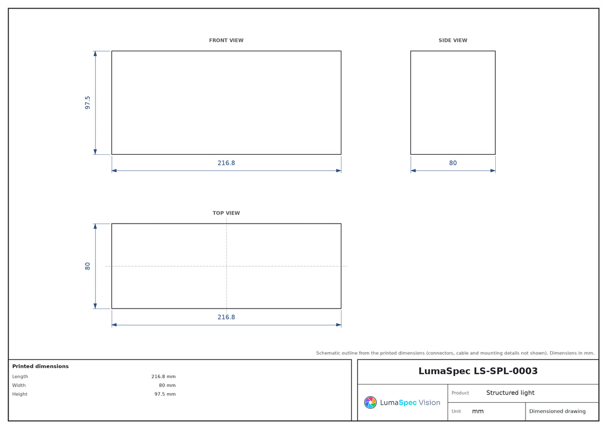 LS-SPL-0003 dimensions (mm)