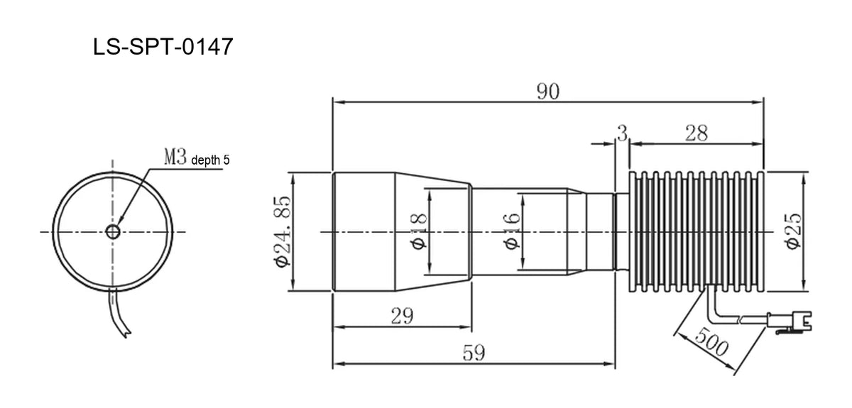 LS-SPT-0147 dimensions (mm)