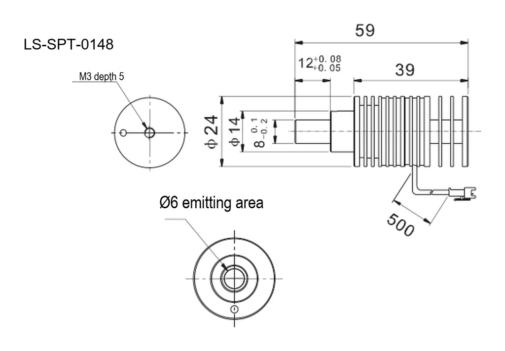 LS-SPT-0148 dimensions (mm)