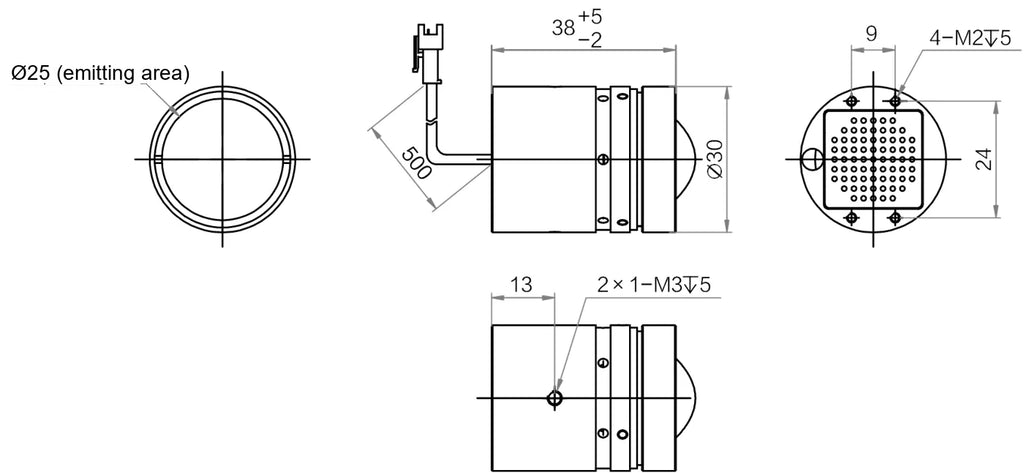 LS-SPT-0163 dimensions (mm)