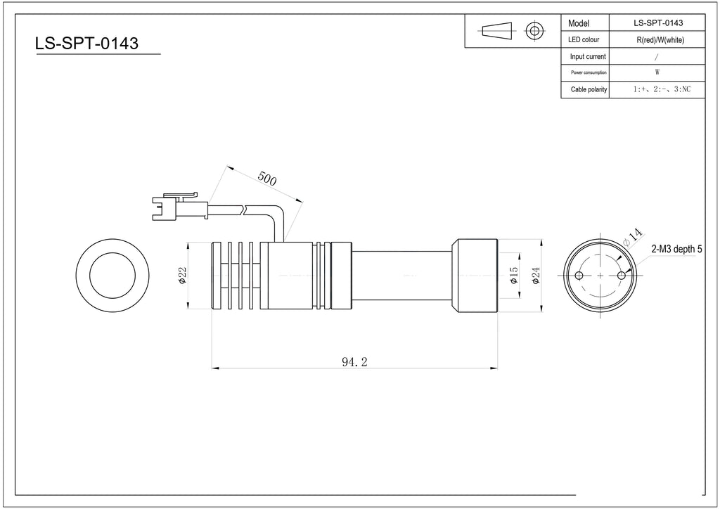 LS-SPT-0143 dimensions (mm)