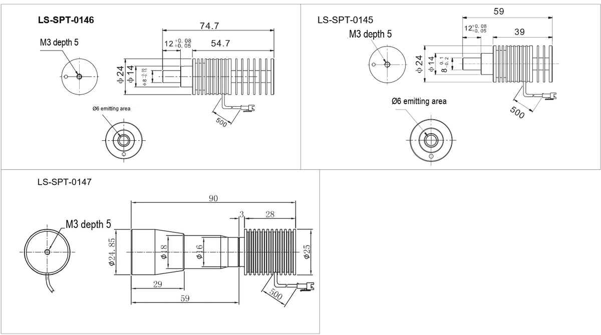 LS-SPT-0146 dimensions (mm)