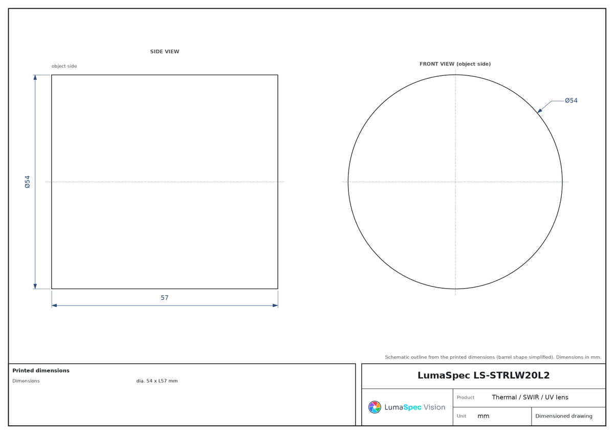 LS-STRLW20L2 dimensions (mm)