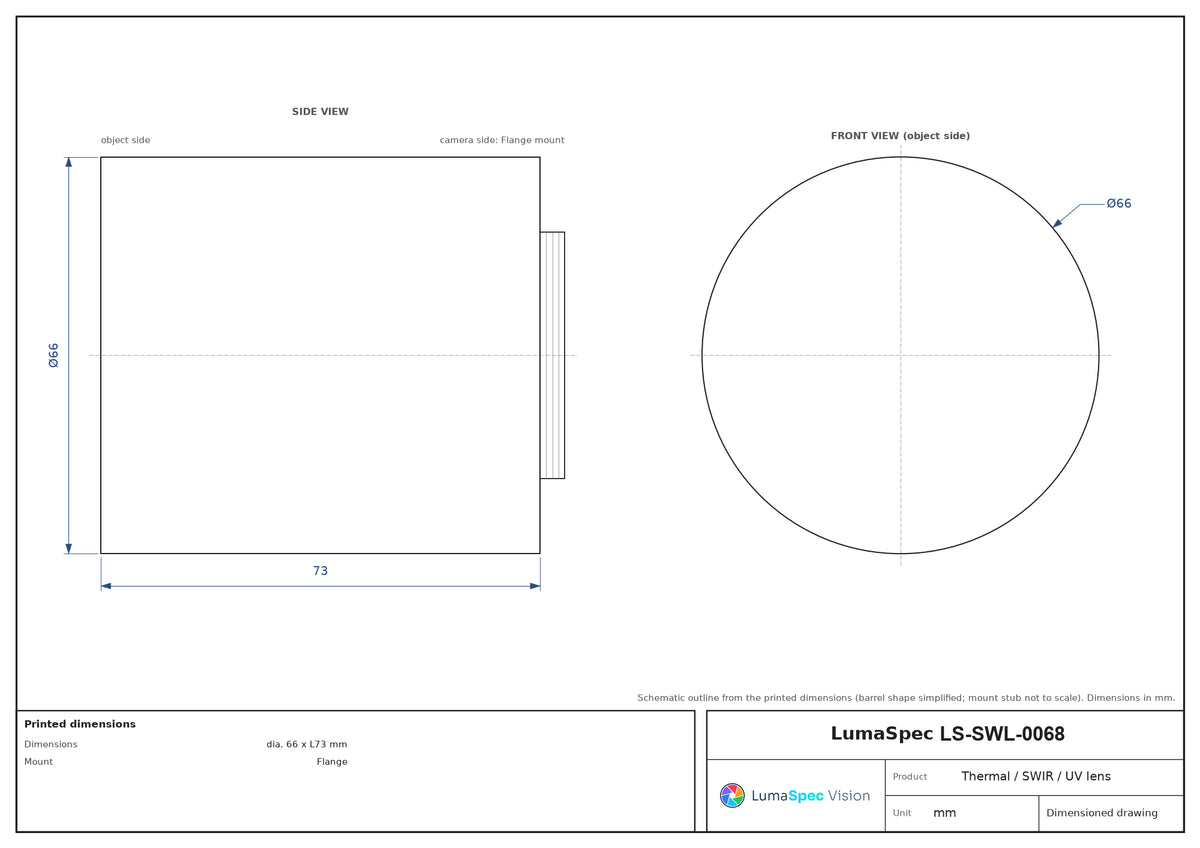 LS-SWL-0068 dimensions (mm)
